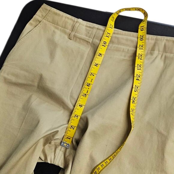 Theory Womens Classic Straight Pant in Cotton Chino, Tan, Wide Leg, Size 8 - Picture 7 of 9